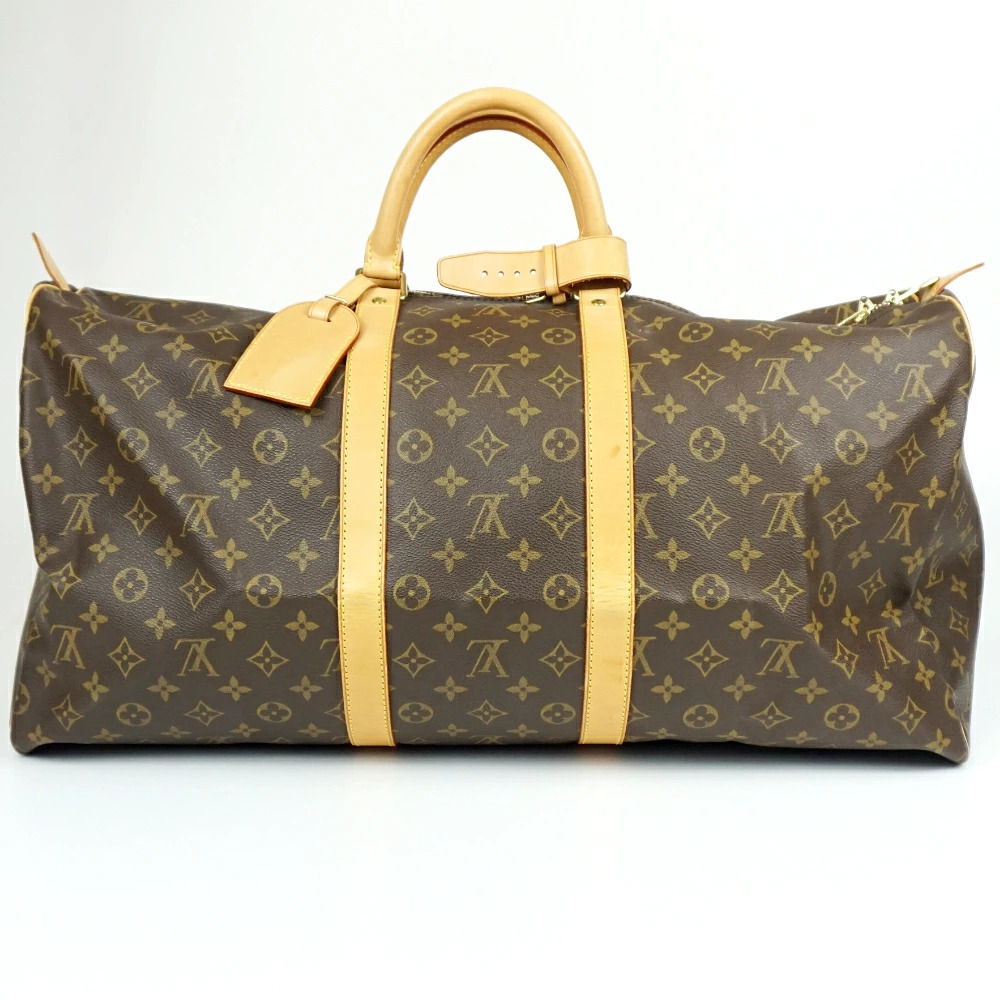 LOUIS VUITTON Keepall Monogram Canvas Brown Boston Bag Travel